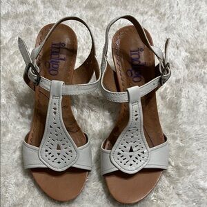 Clark Indigo Off-white and Brown Sandals